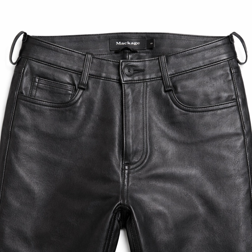 Mackage Black Leather Pants Size 2 | Genuine Leather | Slim Fit